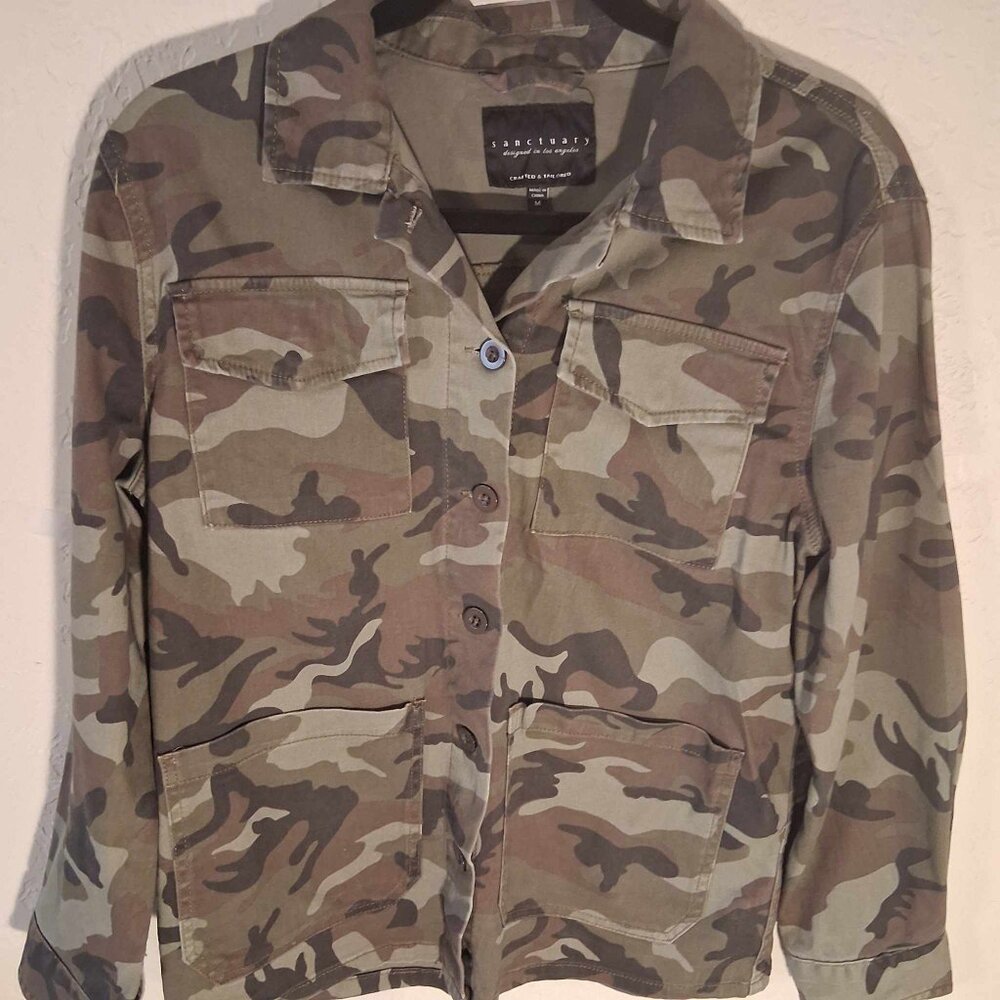 Sanctuary Camouflage Jean Jacket